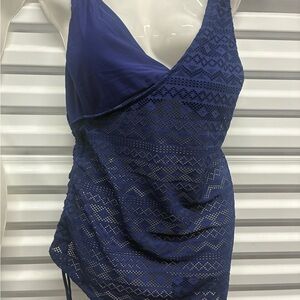Cupshe Navy Lace Swim Coverup
